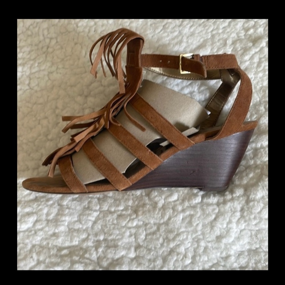 Sam edelson "Sandra" Fringe Wedge Sandal